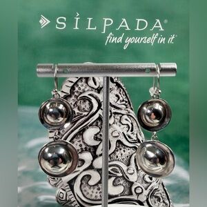 Silpada HTF Sterling Silver Graduated RETRO REVIVAL Wire Drop Dangle Earrings